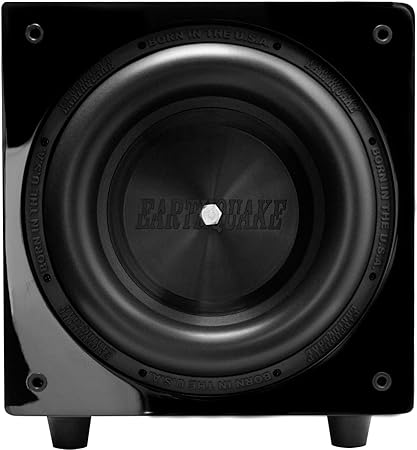 Earthquake Sound MiniMe DSP P-12 12-inch Powered Subwoofer with DSP Control and SLAPS Passive Radiator Technology, Black