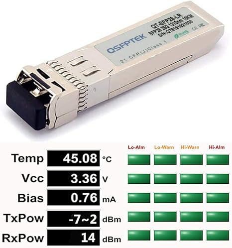 25G SFP28 Module, 25GBASE-LR SFP Optical Ethernet Single-Mode Mini gbic Network Transceiver for Juniper Networks JNP-SFP-25G-LR, 1310nm, 10km, SMF LC with DDM