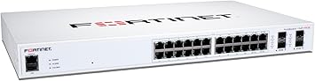 FORTINET FortiSwitch 124F-FPOE - FS-124F-FPOE, L2+ Managed POE Switch with 24GE + 4SFP+, 24port POE. Rack Mountable