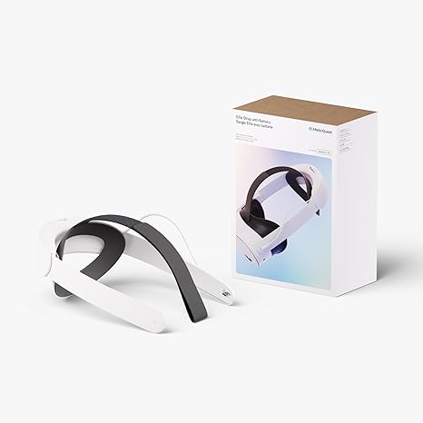 Meta Quest Elite Strap with Battery — Works with Meta Quest 3/3S — Up to 2 Extra Hours Playtime — Premium Comfort and Weight Distribution — Adjustable, Ergonomic Fit - Elite Strap with Battery Edition