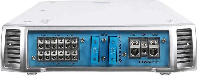 Rockville RXM-S6 Marine/Boat 6 Channel Amplifier 2600 Watt Peak / 1300w RMS