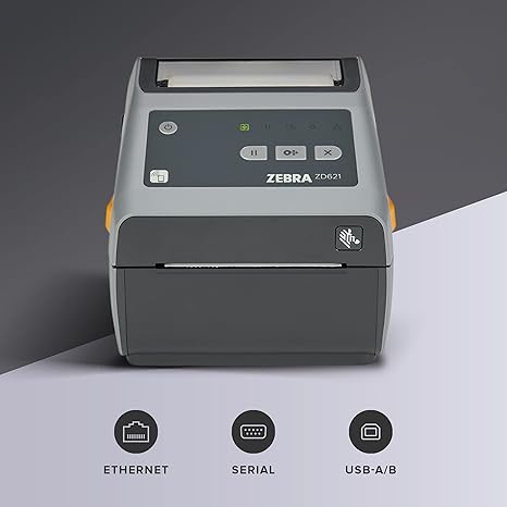 ZEBRA ZD621 Thermal Shipping Label Printer 4"| 300 DPI | No Ink Required | 4x6 | Wireless, WiFi, USB, Serial, Ethernet, Tap to Print NFC| 2 Year Warranty | UPS/USPS/FedEx | Direct Thermal