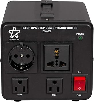 International Diamond Series Dynastar Step Up & Step Down Voltage Converter and Transformer, 110-220 to 220-240 Volts; Heavy Duty, Extra Durable Lifetime Coil, 5-Year-Warranty, 3500 Watts