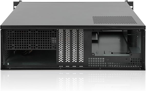 RackChoice 3u Short Depth 17.7 rackmount Server Chassis ATX/Micro ATX/Mini-itx 2x5.25+5x3.5 Bays Support Standard ATX PSU with Either top or Side Cooling