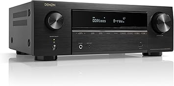 Denon AVR-X1800H 7.2 Channel AV Receiver - 80W/Channel, Wireless Streaming via Built-in HEOS, WiFi, & Bluetooth, Supports Dolby Vision, HDR10+, Dynamic HDR, and Home Automation Systems