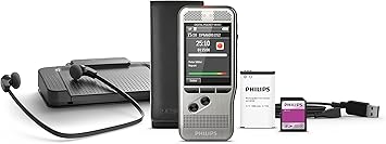 Philips PocketMemo DPM6700/03 Author and Assistant Kit Includes DPM6000 Voice Recorder, Foot Switch ACC2330, Stereo Underchin Headphones LFH0334 and SpeechExec Basic Voice & Playback Software