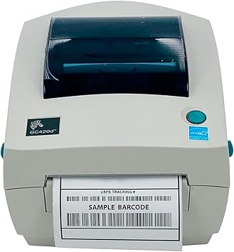 Zebra GC420d Direct Thermal Label Printer GC420-200510-000 USB Serial Parallel, Bundle with AC Adapter