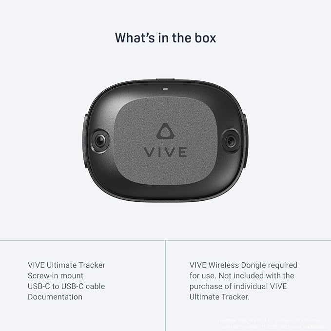 HTC VIVE Ultimate Tracker - For All-in-One XR Headsets and PC VR Streaming