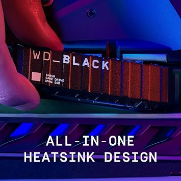 WD_BLACK 2TB SN850 NVMe SSD for PS5 Consoles Solid State Drive with Heatsink - Gen4 PCIe, M.2 2280, Up to 7,000 MB/s - WDBBKW0020BBK-WRSN