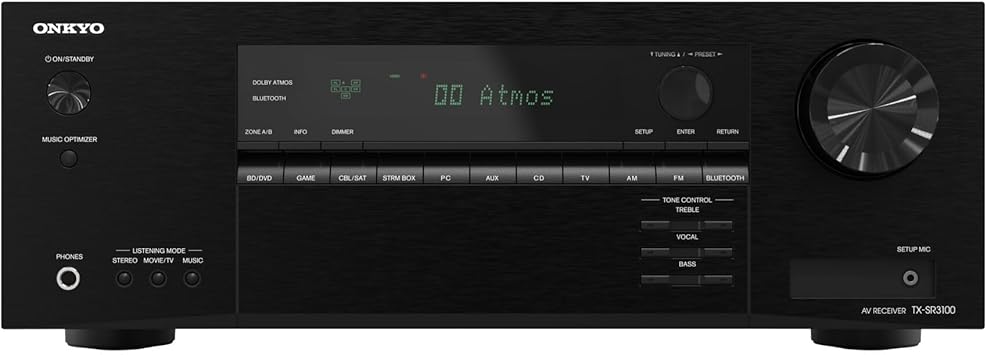 Onkyo TX-SR3100 5.2-Channel AV Receiver - Dolby Atmos, Dolby Height Virtualizer, Dolby Vision and More