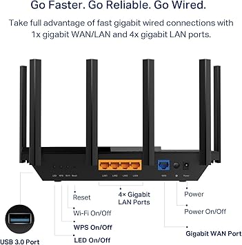 TP-Link AXE5400 Tri-Band WiFi 6E Router (Archer AXE75) - Gigabit Wireless Internet Router, AX Router for Gaming, VPN Router, WPA3