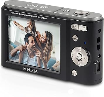 Minolta MND20 44 MP / 2.7K Ultra HD Digital Camera (Black)