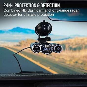 COBRA Road Scout Dash Cam and Radar Detector, WiFi, Bluetooth, iRadar Compatible, HD 1080P Dash Camera for Cars, Heavy Duty EZ Mag Mount, Connects with iRadar App, Black