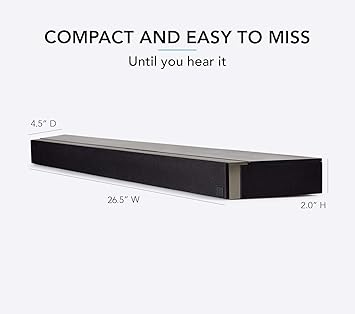 Definitive Technology Studio 3D Mini Sound Bar with 6 Speakers and an 8" Wireless Subwoofer, 3D Surround Sound, Dolby Atmos & DTS:X, Built-in HEOS, Amazon Alexa Compatible, 4K HDMI with eARC