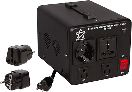 International Diamond Series Dynastar Step Up & Step Down Voltage Converter and Transformer, 110-220 to 220-240 Volts; Heavy Duty, Extra Durable Lifetime Coil, 5-Year-Warranty, 3500 Watts