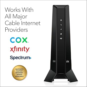 NETGEAR CM2000-100NAS NIGHTHAWK 2.5GBPS INTERNET SPEED CABLE MODEM DOCSIS 3.1 TECHNOLOGY