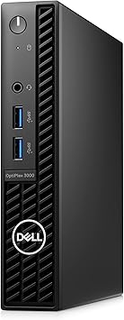 Dell OptiPlex 3000 Desktop Computer - Intel Core i5 12th Gen i5-12500T Hexa-core (6 Core) 2 GHz - 16 GB RAM DDR4 SDRAM - 256 GB M.2 PCI Express NVMe 3.0 x4 SSD - Micro PC - Black