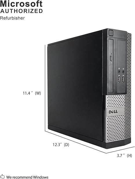 Dell OptiPlex 3020-SFF, Intel Core i5-4570 3.2GHZ, 16GB RAM, 512GB SSD Solid State, 4K Support, DVD, WiFi, DP, VGA, Keyboard, Mouse, Windows 10 Pro 64bit - Multi Languages Support (Renewed)