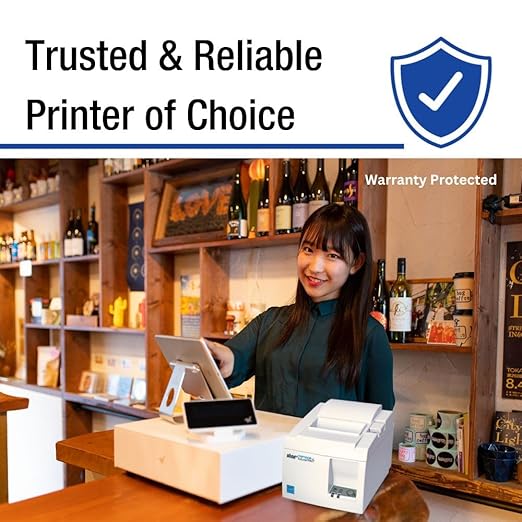 Star Micronics TSP143IIIBi Bluetooth Thermal Receipt Printer for iOS, Android, and Windows with Auto-cutter and Internal Power Supply - Gray