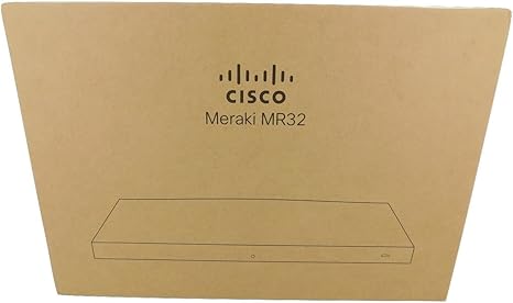Cisco Meraki Indoor Access Point, MR32-HW (802.11ac, 2x2 MIMO Dual-band, 2.4GHz and 5GHz, AC, Bluetooth, POE)