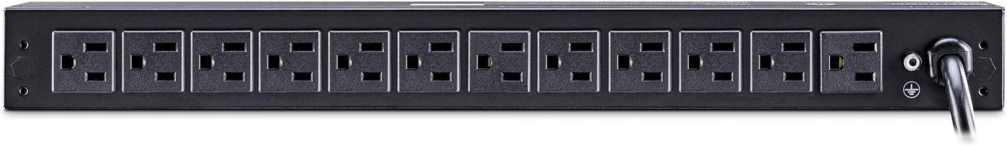 CyberPower PDU15M2F12R Metered PDU, 100-125V/15A, 14 Outlets, 1U Rackmount