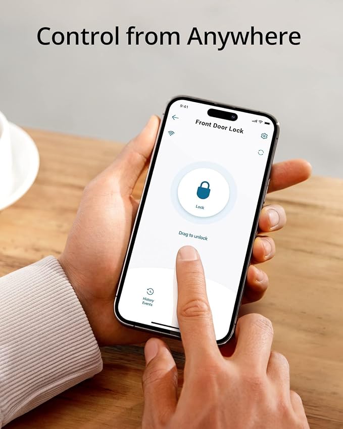 eufy Security Smart Lock C210, Keyless Entry Door Lock for Front Door, No Bridge Required, Easy Install, Touchscreen Keypad, Remote Control