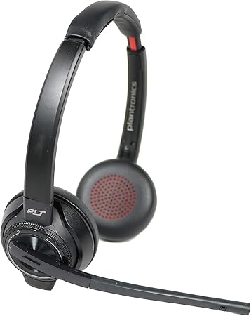 Plantronics SAVI 8200 Series W8220-M Wireless DECT Headset System, Certified for Skype for Business