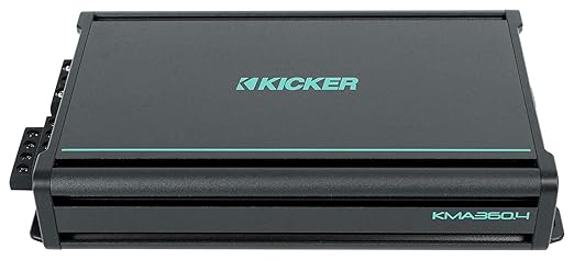 Kicker 48KMA3604 360 Watt 4-Channel Marine Amplifier Boat Amp KMA360.4