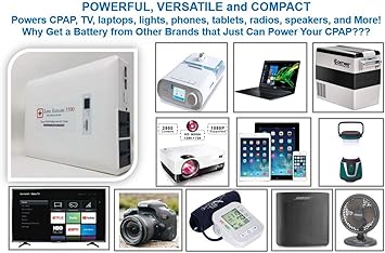 Zopec Explore 5500 CPAP Battery (2-3 Nights). Uninterruptible Power Supply (UPS). Works with All Machines! No Adapters Needed! Smallest and Lightest of Its Kind. FAA/TSA Compliant.
