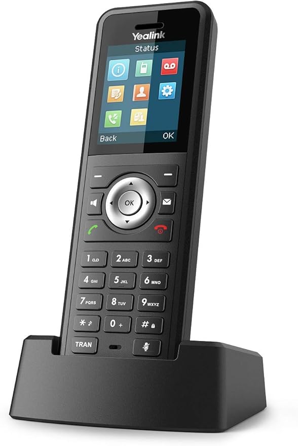 Yealink W59R Cordless Ruggedized DECT IP Phone, Base Station Not Included, 1.8-Inch Color Display, Power Adapter Included
