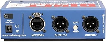 Radial DiNET DAN-RX2 2-Channel Dante Network Receiver