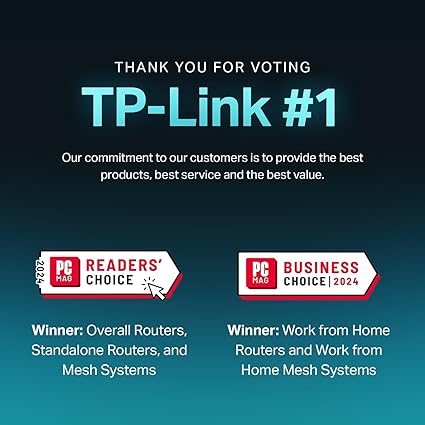 TP-Link AX1800 WiFi 6 Router V4 (Archer AX21) - Dual Band Wireless Internet, Gigabit, Easy Mesh, Works With Alexa - A Certified for Humans Device