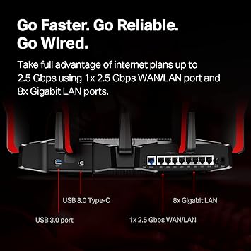 TP-LINK ArcherAX10000 WiFi 6 Gaming Router