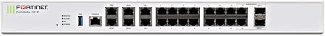 Fortinet FortiGate 101E Network Security/Firewall Appliance - 20 Port - 1000Base-X, 1000Base-T Gigabit Ethernet - AES (256-bit), SHA-1 - USB - 20 x RJ-45 - 2 - SFP - 2 x SFP - Manageable - 1U - Rack-m