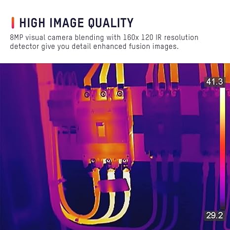 HIKMICRO M10 Professional Thermal Imaging Camera 160 x120 IR Resolution with 8Mp Visual Camera, Manual Focus, Wi-Fi Thermal Imagers with 25 Hz Refresh Rate Test…