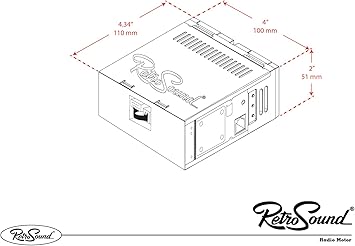 RetroSound HC-216-03-73 Hermosa Direct-fit Radio for Classic Vehicles (Chrome Face & Buttons and Black Bezel)