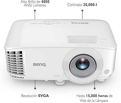 BenQ SVGA Business Projector (MS560) - 4,000 Lumens High Brightness - 20,000:1 High Contrast Ratio - Dual HDMI, VGA - Auto Keystone Correction - Simple Set Up - SmartEco Technology