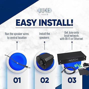 Juke-8 | 8 Zone Audio Amplifier with Wireless Control | Compatbile with Airplay, Airplay 2, Spotify Connect, DLNA | Multi-Room Audio Amp with Streaming