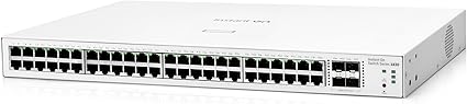 HPE Networking Instant On Switch Series 1830 48-Port Gb Smart-Managed Layer 2 Ethernet Switch | 48x 1G | 4X SFP | Fan-Less | US Cord (JL814A#ABA)
