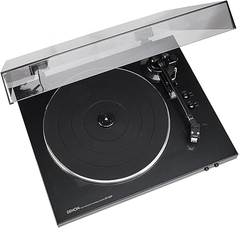 Denon DP-300F Fully Automatic Analog Turntable with Built-in Phono Equalizer | Unique Tonearm Design | Hologram Vibration Analysis | Slim Design