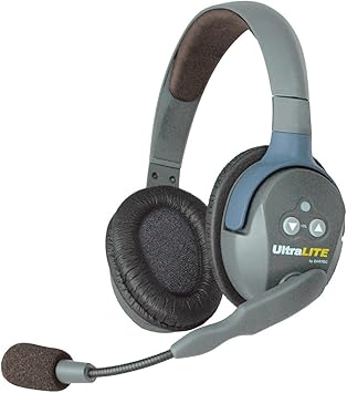 Eartec HUB541 UltraLITE Wireless System - 1 HUB Full Duplex Transceiver, 1 ULDR Dual Ear DECT Headset, 4-Pack of ULSR Single-Ear Remote Headsets