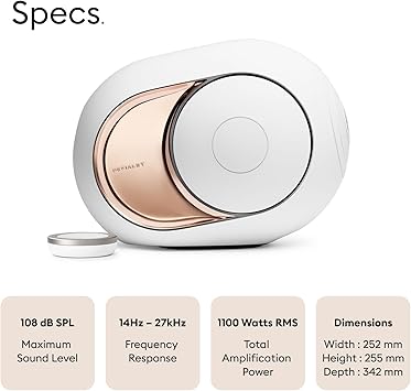 Devialet - Phantom I 108dB - High-Fidelity Wireless Speaker - Gold - Implosive Soundstage - Zero Distortion - Bluetooth Speaker - Loud Stereo Sound, Deep Bass