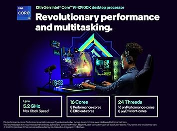 ntel Core i9-12900K Desktop Processor 16 (8P+8E) Cores up to 5.2 GHz Unlocked LGA1700 600 Series Chipset 125W