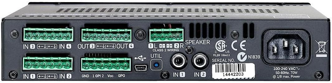 Lab.gruppen Lucia 240/2M | 4x4 Mix Matrix 2x120 Watt DSP Power Amplifier