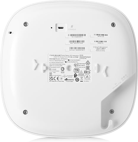 HPE Networking Instant On Access Point AP25 4x4 WiFi 6 Indoor Wireless Access Point | Power Source Included | US Model (R9B32A)