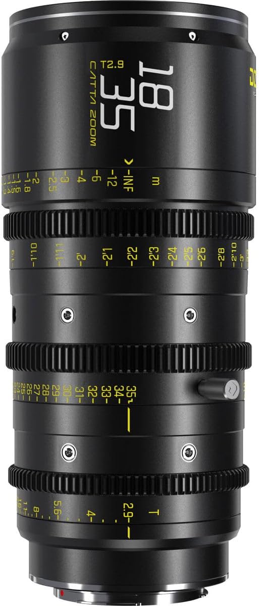 DZOFILM Catta Ace Cine 3-Lens Bundle with 18-35mm, 35-80mm, 70-135mm T2.9 Lens for PL Mount and Canon EF, Black