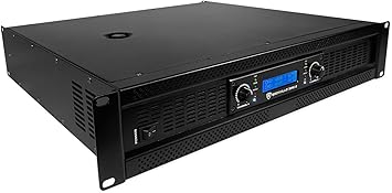 Rockville RPA12 5000 Watt Peak / 1400w RMS 2 Channel Power Amplifier Pro/DJ Amp Bundle with Rockvile RCSS1425 25' 14 AWG Speakon to Speakon Speaker Cable 100% Copper