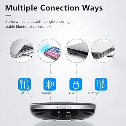 TONGVEO Conference Room HDMI 60fps USB3.0 Camera System with Bluetooth Microphone and Speaker,20X Optical Zoom 1080P PTZ Video Camera with Speakerpho