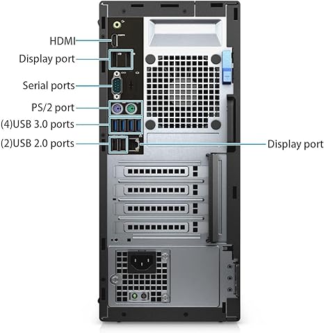 Dell OptiPlex 7050 MT Intel Core i7-6700 3.4 GHz, 32GB RAM, 1TB SSD,500GB HDD, AX200 Built-in WiFi 6,Bluetooth 5.2,HDMI,Keyboard & Mouse Windows 10 Pro (Renewed)