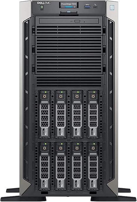 Dell PowerEdge T340 Tower Server, Intel Xeon E-2124 Quad-Core 3.3GHz 8MB, 32GB DDR4 RAM, 8TB Storage, RAID, iDRAC9, Single PSU(Renewed)